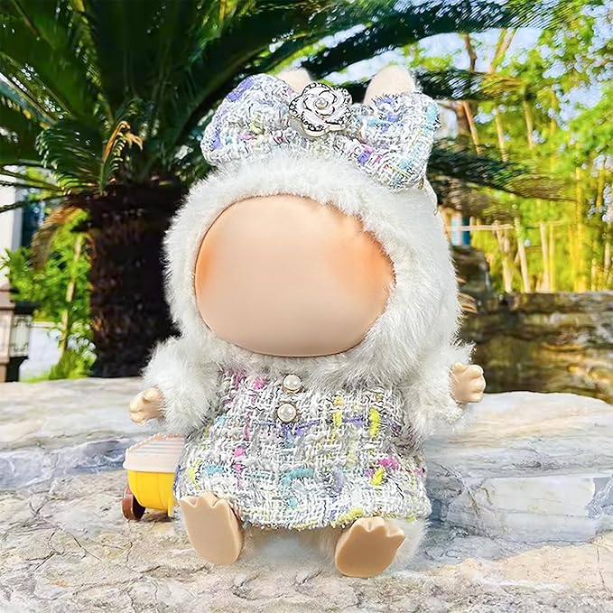 Clothes Fit for 17CM Doll, Fashion Doll Clothes Outfit Set Cute Theme Designer Toys Dress Accessories for Collector Fans Display (Florid White)