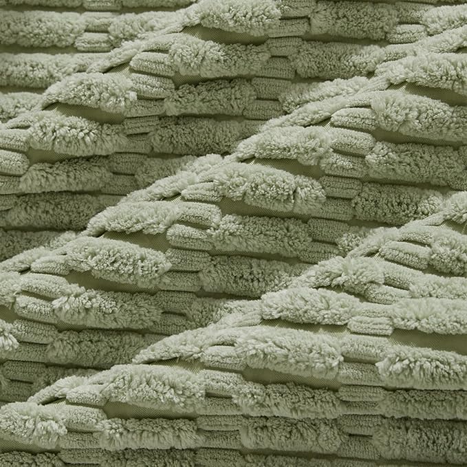 Fancy Homi 4 Packs Decorative Throw Pillow Covers for Living Room Couch Bed, Modern Farmhouse Boho Home Décor Accent Cushion Case, 20" x 20", Sage Green