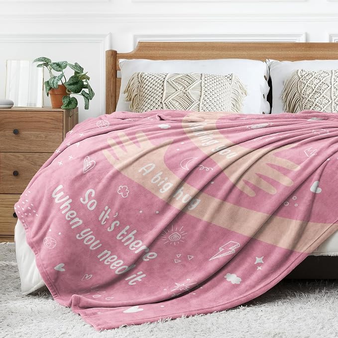 Get Well Gifts for Women, Hug/Healing Blanket | Thinking of You/Breast Cancer/Sympathy/After Surgery Gifts for Friends, Sister, Coworkers, Soft Throw Blankets 50'' x 60''