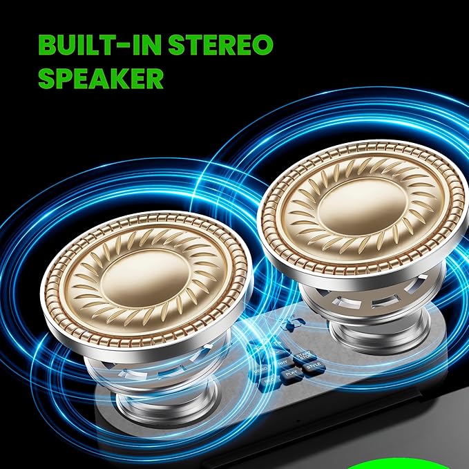 Electric Drum Set with Dual Speaker, Kids Drum Pad and Sticks Kit Supports REC, Portable Roll Up Drums Practice Pad for Kids, Great Gifts for Boys Girls