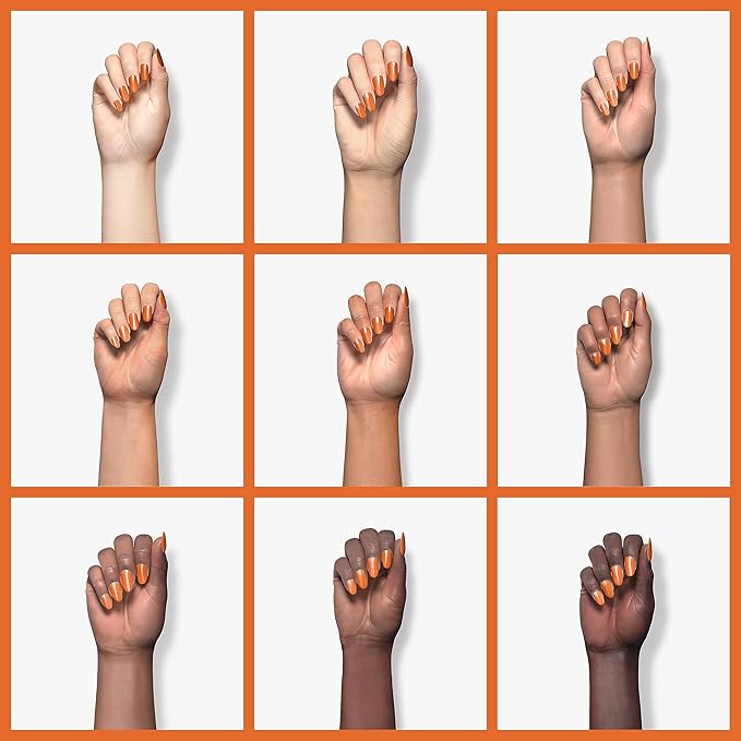 modelones Fall Gel Nail Polish Bright Orange Polish Neon Polish, Soak OFF UV LED Gel Nail Polish Manicure Autumn Nail Art DIY Salon 15 ML
