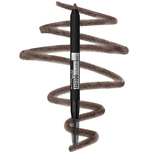 Maybelline TattooStudio Waterproof Eyebrow Pencil, Sharpenable, Longwear, Long Lasting, Pigmented Eyebrow Pencil for Defined Brows, Deep Brown, 1 Count
