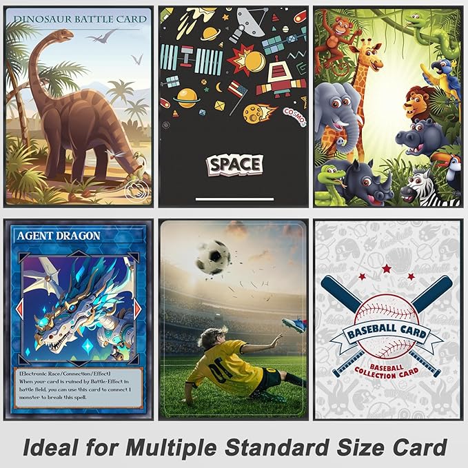 500 Pcs Black Card Sleeves Toploaders for Trading Card, Soft Penny Card Sleeves Card Protectors Plastic Card Holders Fit for MTG, Baseball Card, Sports Cards, Game Card Standard Cards