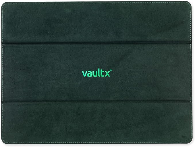 Vault X Card Storage Box, Exo-Tec Material, Detachable Magnetic Lid, with Dividers & Foam Fillers, for Trading Cards (Green)