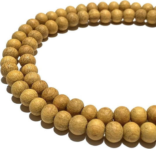 ABCGEMS (Essential-Oil-Diffuser) Rainforest Jackfruit Nangka Wood Beads - Matte (Believed for Helping Individuals Stay Focused & Connected to Their Surroundings) Smooth Round 6-7mm (Non-Shiny)