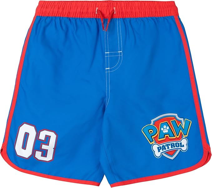 Nickelodeon Paw Patrol Pullover Rash Guard and Swim Trunks UPF 50+ Outfit Set Toddler to Big Kid Sizes (2T - 10-12)