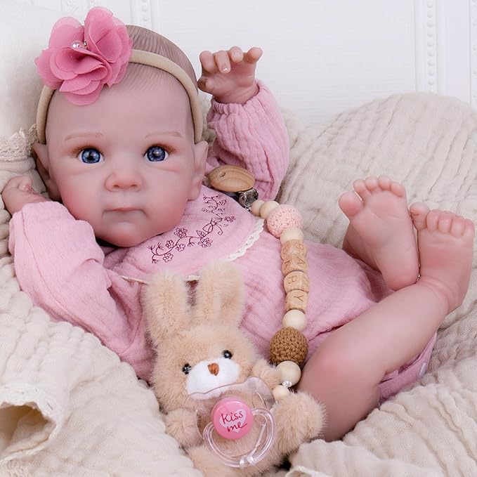Milidool Reborn Baby Dolls - 20-inch Cute Soft Vinyl Realistic Baby Doll Real Life Baby Dolls with Complete Accessories Perfect for Cuddling, Playtime, and Gift Giving
