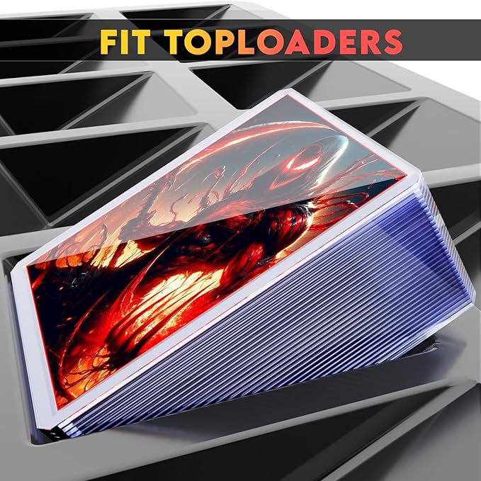Card Sorting Tray for Toploader – 5ct Stackable Trading Card Organizer Display Case, 18-cell Organize and Sort TCG Cards, Durable and Convenient Storage Solution