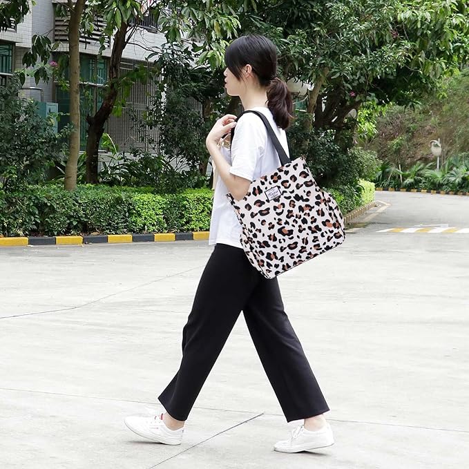 KAMO Floral Tote Bag - Waterproof Lightweight Handbags Travel Shoulder Bag for Hiking Yoga Gym Swimming Travel Beach