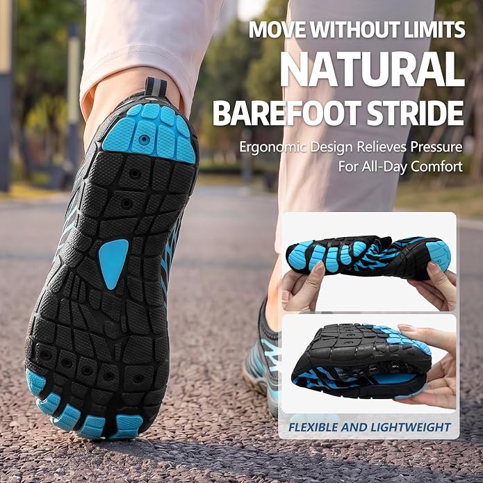ELETON Barefoot Shoes Women Men Footwear, Wide Toe Box Hiking Zero Drop Non-Slip Quick-Dry River Boat Pool Beach Water Shoes, Lightweight Swimming Running Walking Sneakers Unisex