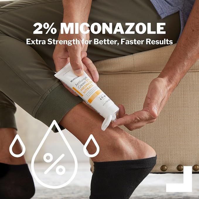 McKesson Antifungal Cream, 4 oz, 12 ct | 2% Miconazole Nitrate, Relieves Itching, Burning, Cracking from Jock Itch, Ringworm and Athlete ft
