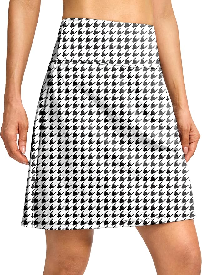 G Gradual 19" Skorts for Woman with Pockets High Waist Golf Skirt | Lightweight, Stretchy, Breathable, Tummy Control, Built-in Shorts, Athletic, Tennis, Pickleball, Casual Summer