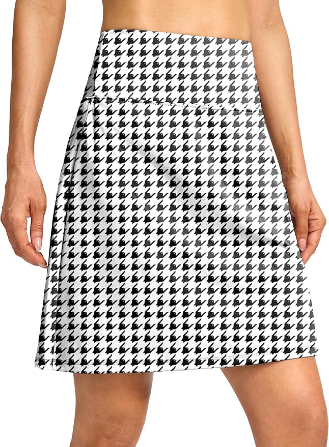 G Gradual 19" Skorts for Woman with Pockets High Waist Golf Skirt | Lightweight, Stretchy, Breathable, Tummy Control, Built-in Shorts, Athletic, Tennis, Pickleball, Casual Summer