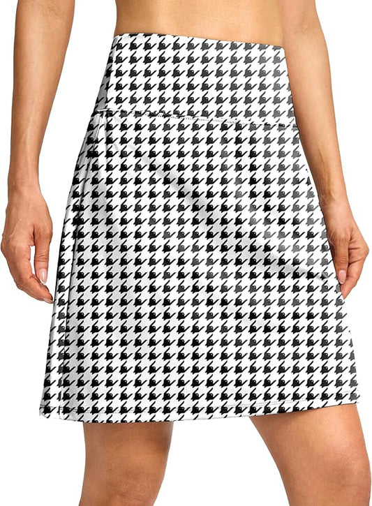 G Gradual 19" Skorts for Woman with Pockets High Waist Golf Skirt | Lightweight, Stretchy, Breathable, Tummy Control, Built-in Shorts, Athletic, Tennis, Pickleball, Casual Summer