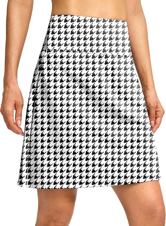 G Gradual 19" Skorts for Woman with Pockets High Waist Golf Skirt | Lightweight, Stretchy, Breathable, Tummy Control, Built-in Shorts, Athletic, Tennis, Pickleball, Casual Summer
