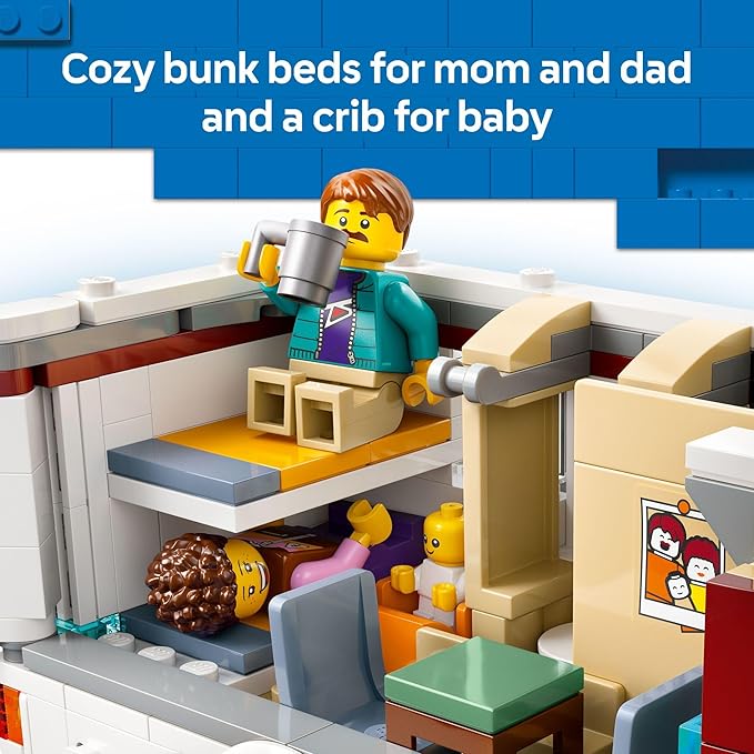LEGO City Holiday Adventure Camper Van Building Toy Set - Vacation Toy for Kids, Boys and Girls, Ages 6+ - Includes 3 Minifigures and Accessories - Gift Idea for Birthdays & Holidays - 60454