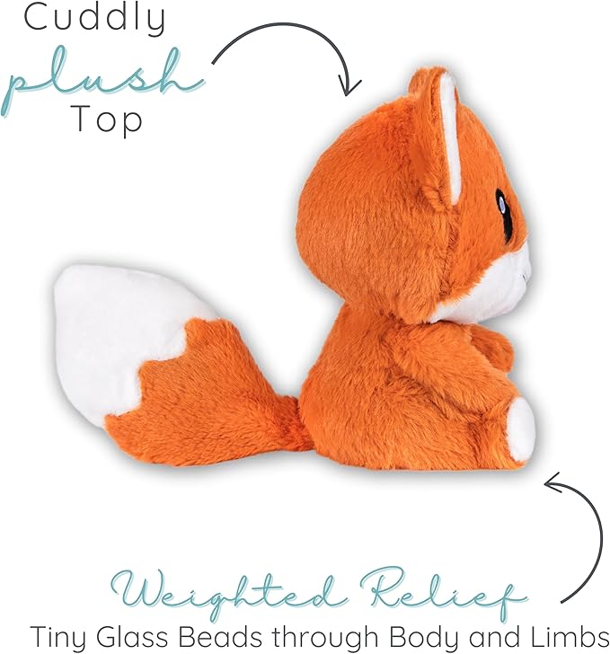 Warm Pals - Heatable Coolable Bedtime Comfort Plushie - Friendly Fox - 1.5lbs - Cozy Microwavable Lavender Scented Plush Toys - Heated Stuffed Animal