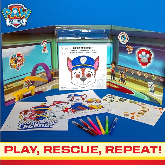 Horizon Group USA Activity Book for Kids, Coloring and Sticker Games for Children, Includes Markers, Paw Patrol