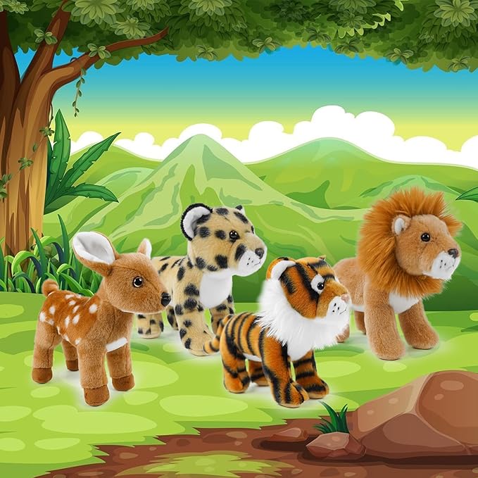 Stuffed Animals Toy Farm Animals 8 INCH,Plushies Stuffed Animals for Girls Plush Toys Little Stuffed Animal, Cute Stuffed Animal Plush Toy for Boy Girls (Standing Tiger)