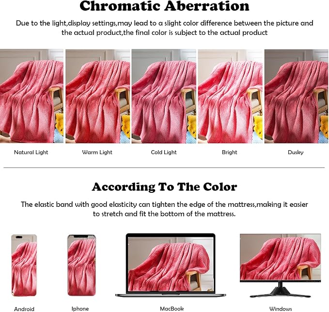 NEWCOSPLAY Fleece Leaves Pattern Queen Blanket, Coral Pink, 90"x90" | Super Soft Throw Blanket, Lightweight Cozy Bed Sofa Blanket, Premium Silky Flannel Fleece, Travel Blanket for All Season Use