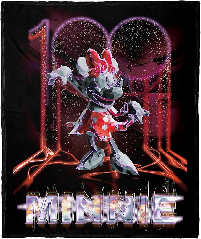 Northwest Disney 100 Silk Touch Throw Blanket, 50" x 60", Minnie One Hundred