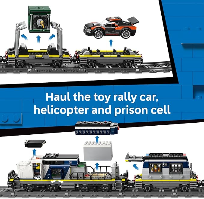 LEGO City Police Train Heist Building Toy - Train Set with Police Car Toy for Boys & Girls, Ages 7+ - Pretend Play Set for Kids - Gifts for Birthdays - 60508