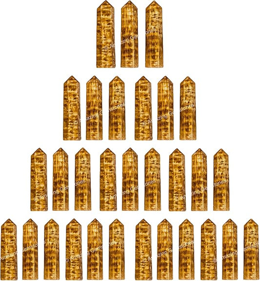 Amazing Gemstone Crystal Points Bulk Healing Crystals & Stones - Premium Single Terminated Healing Wand Point Bulk Crystals for Crafts, Crystal Grid, DIY Work