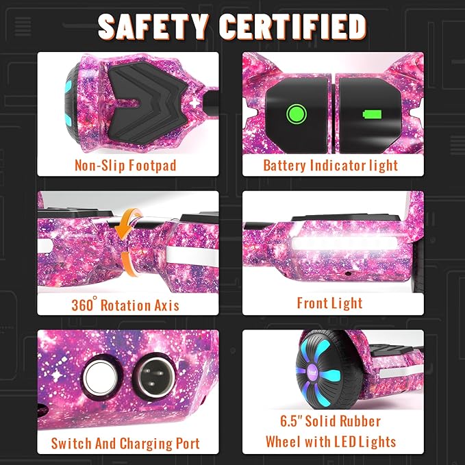 SIMATE Scooter, Bluetooth Speakers and LED Light-Up Wheels, APP Control, Dual 250W Motors, 8.5 mph Max Speed & 8.5 Miles Max Range, Gifts for Kids Adults Girls Boys