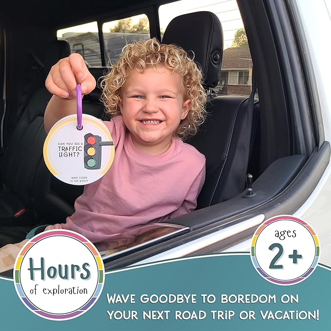 Children's Scavenger Hunt: Travel Edition | Toddler Car Activities | Road Trip Toys | Games for 2, 3 Year Old's & Up | Kids Educational Scavenger Hunt Cards