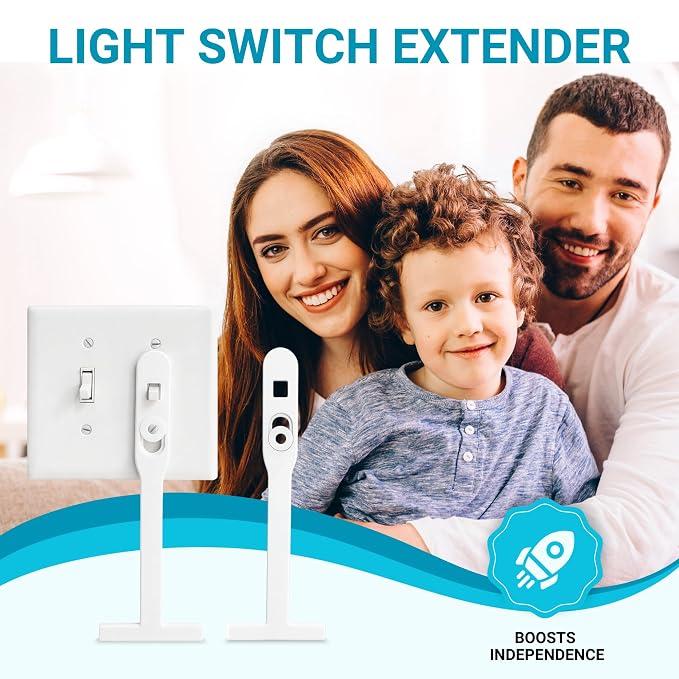 T Shape Light Switch Extender for Kids – Safe, Ergonomic & Easy Switch Reach Tool for Baby Nurseries, Kids’ Rooms, Daycare, Accessible Spaces