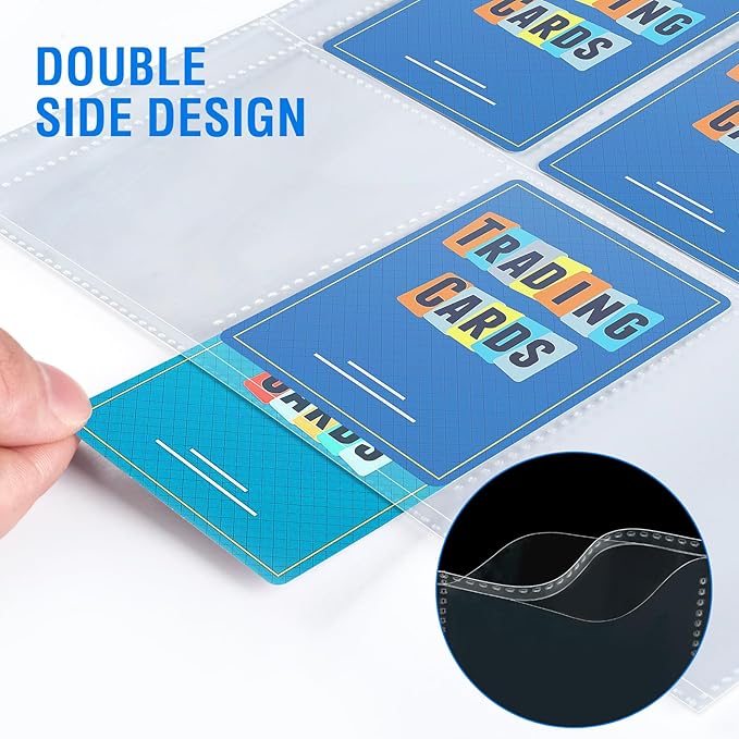 36 Pack 9 Pocket Page Protectors, Sooez Double Sided Trading Card Sleeves for 3 Ring Binder, Baseball Cards Holder, Protective Pages Sheets for Binders Album, Fit for Collectible Games, Sports Cards
