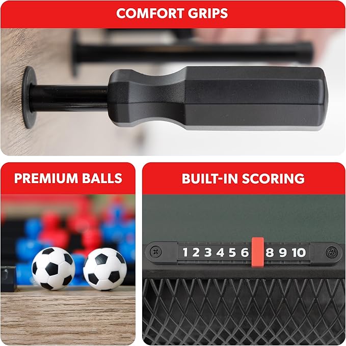 GoSports 32 Inch Tabletop Foosball Game Set - Oak or Black | Tabletop, Foosball, Oak, Black