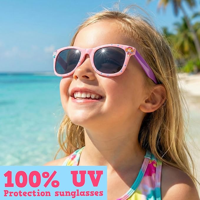 Paw Patrol | Peppa Pig Baseball Cap and Sunglasses Set for Girls, UV 400 Sun Protection, Summer Gifts for Girls