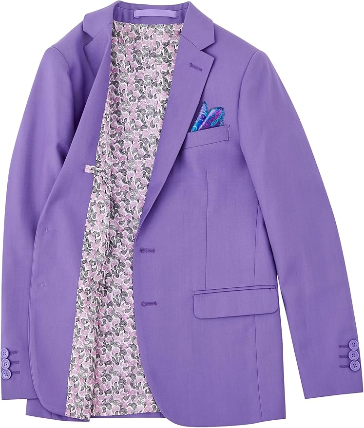 Happy Dolphin Boys Suit Set Modern Fit Kids Suits Adjustable Waist Boys Wedding Outfit for Boy Communion Suits for Boys