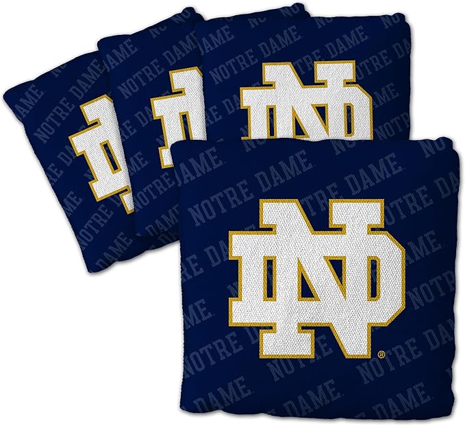 YouTheFan Officially-Licensed NCAA Set of 4 Cornhole Bags - All Weather Regulation 6” x 6” Size - 16oz Weight - Designed in USA