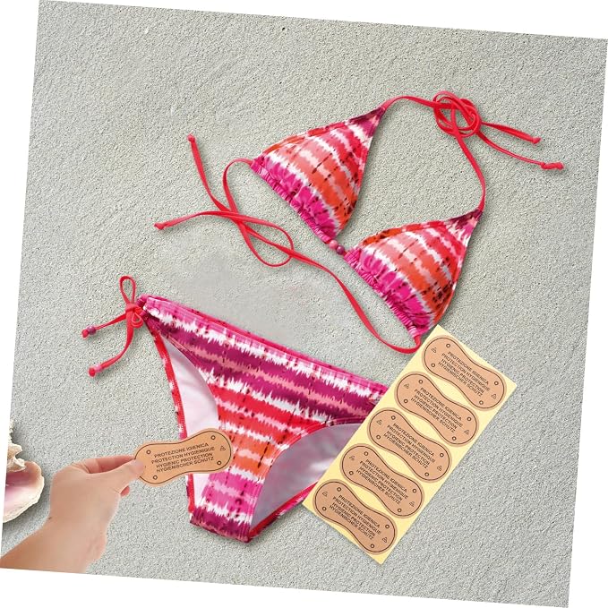 100pcs Underwear Adhesive Liners for Women Leak Resistant Swimsuit Stickers Soft Breathable Panty Liners Comfortable Fit for Swimwear Practical Underpants Protection
