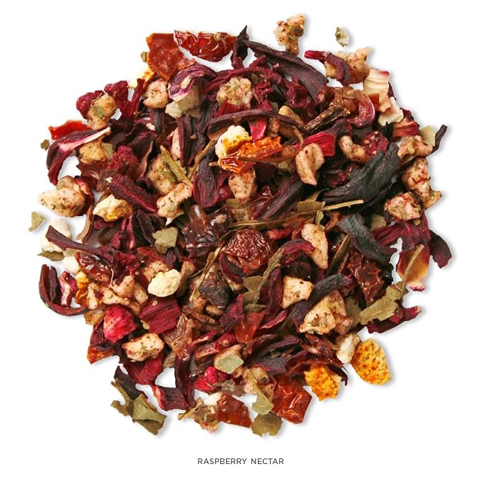 Tea Forte Premium Loose Leaf Tea Blend, Resealable 1 Pound Bag, Makes 160-175 Cups, Raspberry Nectar
