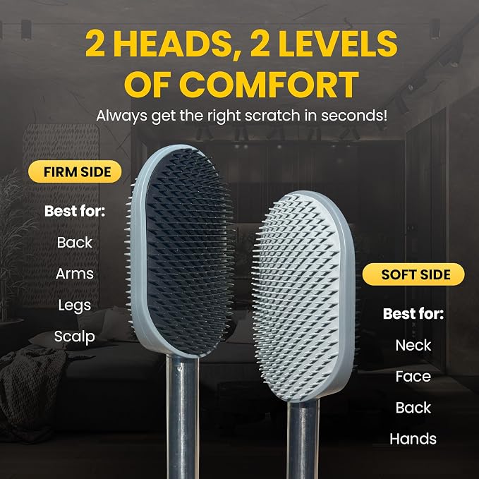 The Ultimate Extendable Back Scratcher, Scalp and Back Massager, & Exfoliator Gifts for Men and Women Double-Sided Itch Reliever, Expandable Scratch Large Surface, Delivers A Deep Soothing Scratch