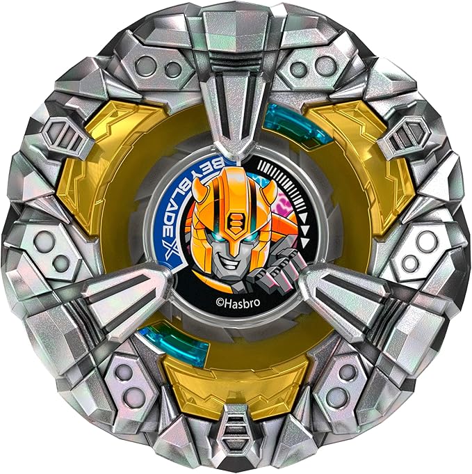 Beyblade X and Transformers Collab, Bumblebee 3-60GP vs. Shockwave 5-80O, 2 Takara Tomy Tops, 2 Launchers, Battling Top Game Toys, Ages 8+ (Amazon Exclusive)
