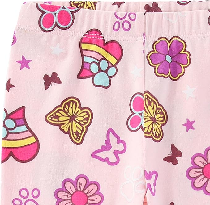 Paw Patrol Nickelodeon Skye Girls Short Sleeve T-Shirt and Legging Pants 2 Piece Set for Toddler and Big Kids