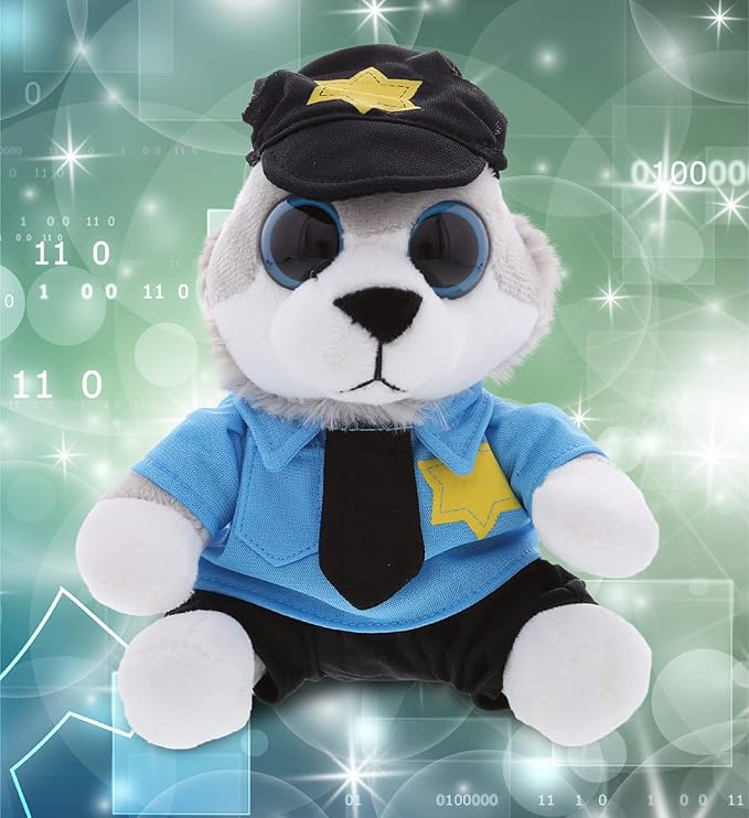 DolliBu Large Stuffed Animal Dress Up Set for Teddy Bear Toys - Costume Pack Has Unicorn, Santa Claus, Graduation Gown, Doctor Scrub Uniform, and Police Officer Clothes for Stuffed Animals - 5 Outfits