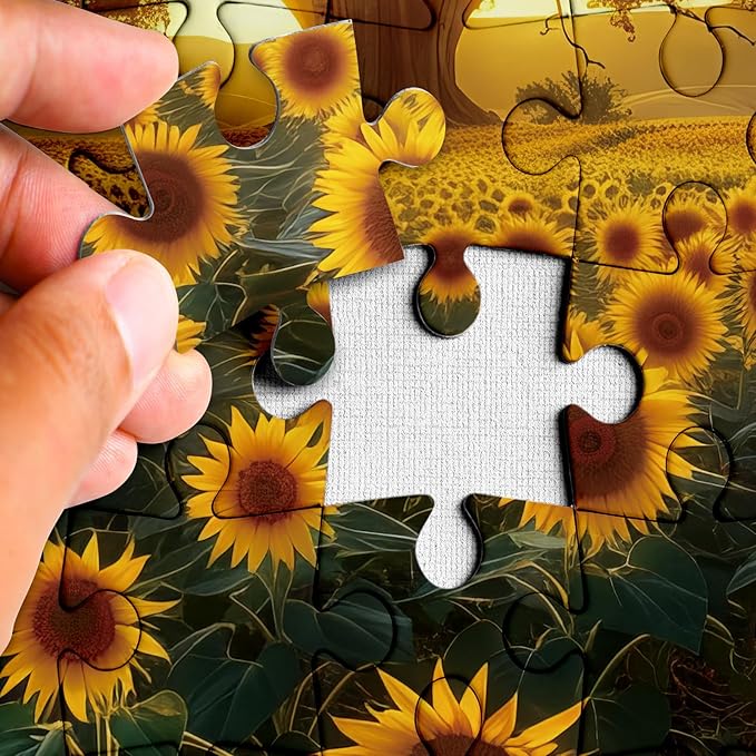 Sun and Life Puzzle 1000 Piece for Adult, Nature Flower Landscape Jigsaw Puzzles, Plant Pretty Scenic Puzzle