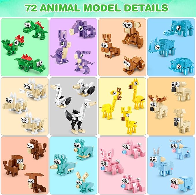 Party Favors for Kids Building Set, 24 Packs Models Building Blocks Toy, Classroom Prizes Goodie Bag Stuffers, Birthday Gift for Boys Girls Ages 6+