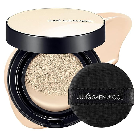 JUNG SAEM MOOL Essential Skin Nuder Cushion | Natural Finish, Buildable Coverage Cushion Foundation by Korean Makeup Artist (Refill Not Included, 0.49 Fl Oz), 17N Fair Light