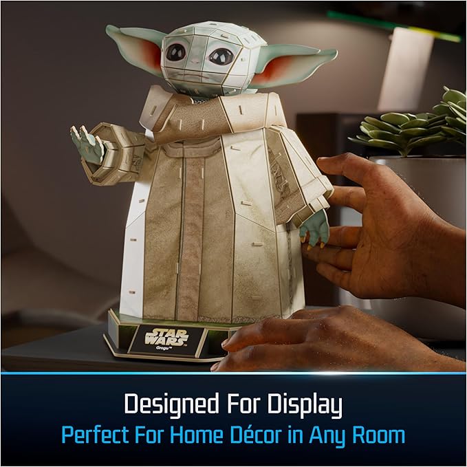 4D Build, Star Wars Grogu 3D Model Kit, Star Wars Collectibles & Desk Decor, Adult Puzzle, Building Toys, 103 Pieces, 3D Puzzles for Ages 12 & Up