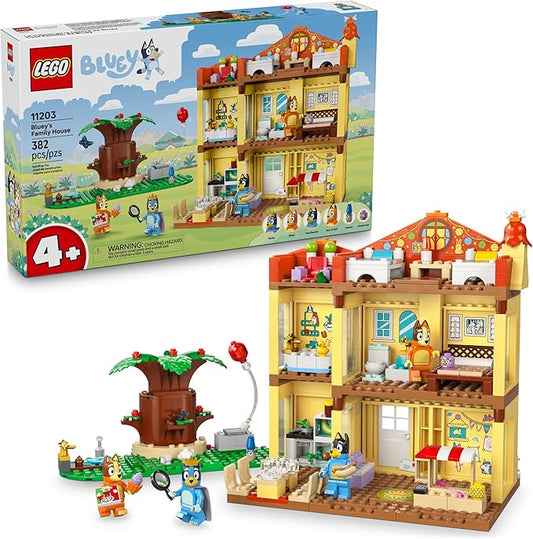 LEGO Bluey: Bluey’s Family House Building Toy - Pretend Play Toys & Figures Playset for Boys & Girls, Ages 4+ - with 5 Characters - Gift for Kids - 11203