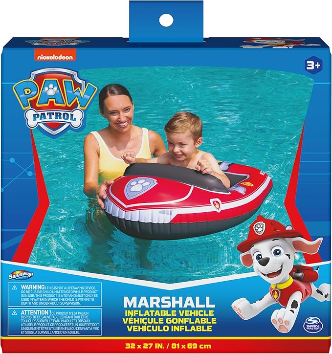 SwimWays Paw Patrol Swim Trainer Life Jacket, US Coast Guard Approved Life Vest Kids Swim Vest, Pool Floats & Life Jackets for Kids, Marshall