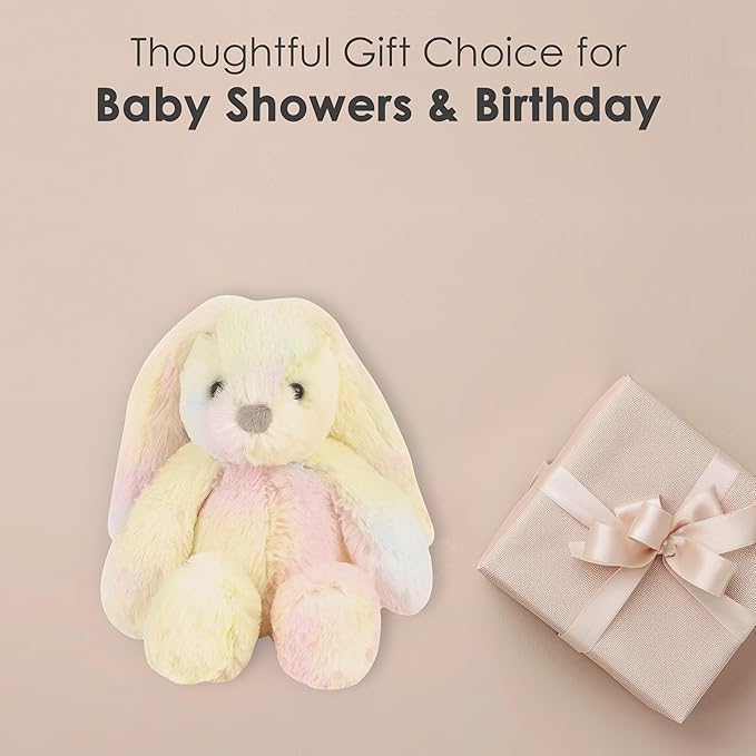 MON AMI Mini Rainbow Bunny Plush Toy | 8-Inch Soft Stuffed Animal for Cuddling, Collecting & Gifting | Cute Huggable Plush for All Ages