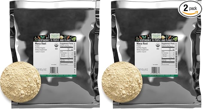 Frontier Bulk Maca Powder, Organic, 1 Pound (Pack of 2)