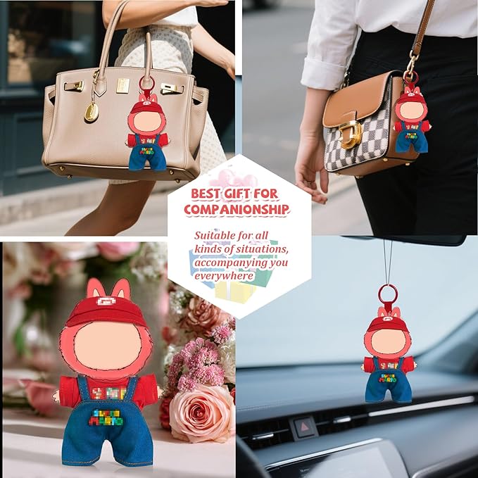 3 Piece 17cm Cool Doll Clothes and Accessories Set Stylish Hat Top Pants Outfit Edgy Doll Fashion Sets